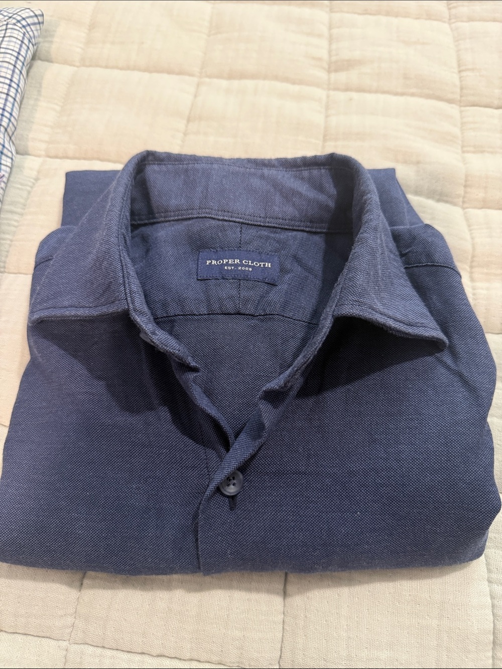 Men's Navy Button-Up Shirt